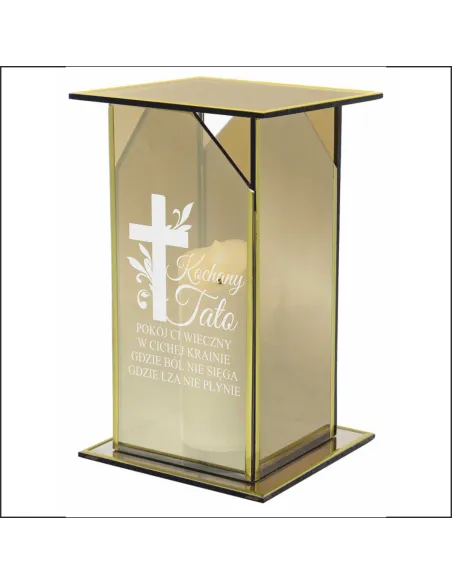 Ekskluzywny Znicz z Lustrzanym – Szkłem Personalizowany