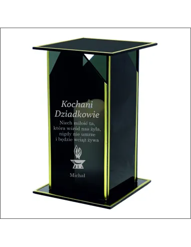 Ekskluzywny Znicz z Lustrzanym Szkłem Personalizowany