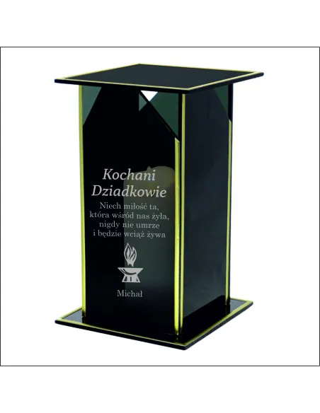 Ekskluzywny Znicz z Lustrzanym Szkłem Personalizowany