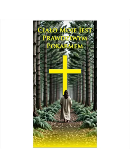 Banery Dekoracja do Ołtarza Kościoła Boże Ciało Jezu Ufam