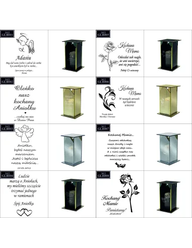 Ekskluzywny Znicz z Lustrzanym Szkłem Personalizowany