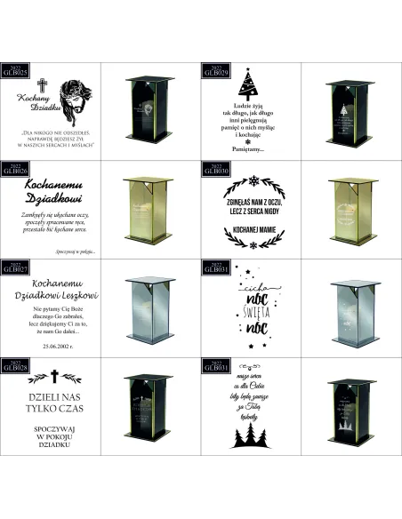 Ekskluzywny Znicz z Lustrzanym – Szkłem Personalizowany