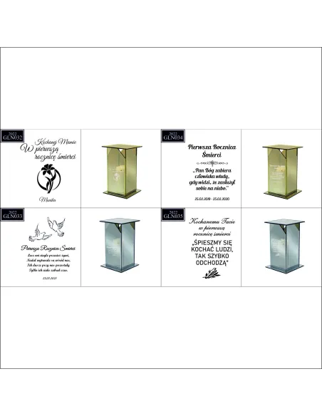 Ekskluzywny Znicz z Lustrzanym Szkłem Personalizowany