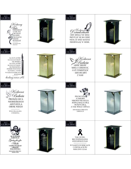 Ekskluzywny Znicz z Lustrzanym Szkłem Personalizowany