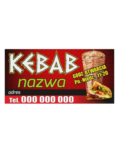 Baner Reklamowy Gotowe Wzory Banerów Kebab Personalizowany