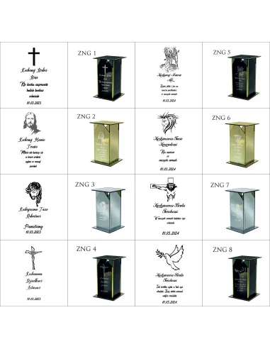 Ekskluzywny Znicz z Lustrzanym Szkłem Personalizowany