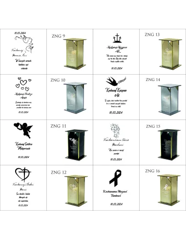 Ekskluzywny Znicz z Lustrzanym Szkłem Personalizowany