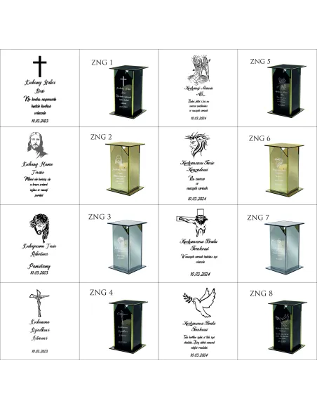 Ekskluzywny Znicz z Lustrzanym Personalizowany z Grawerem