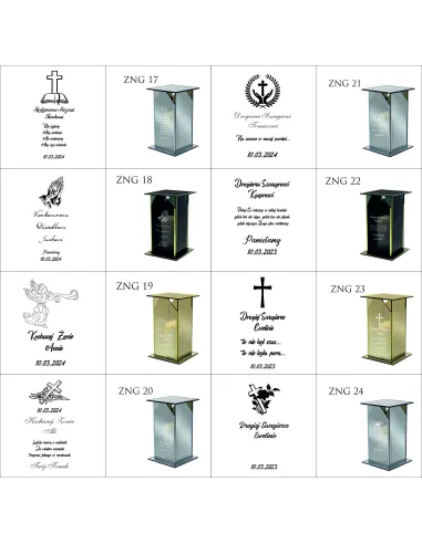 Ekskluzywny Znicz z Lustrzanym Personalizowany z Grawerem