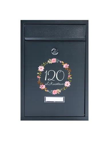 Metalowa Skrzynka na Listy Pocztowa Twój Adres Nadruk UV