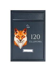 Metalowa Skrzynka na Listy Pocztowa z Nadrukiem Adresowa