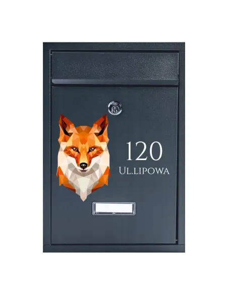 Metalowa Skrzynka na Listy Pocztowa z Nadrukiem Adresowa