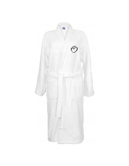 Szlafrok Biały z Haftem Personalizowany z logo dla Firm