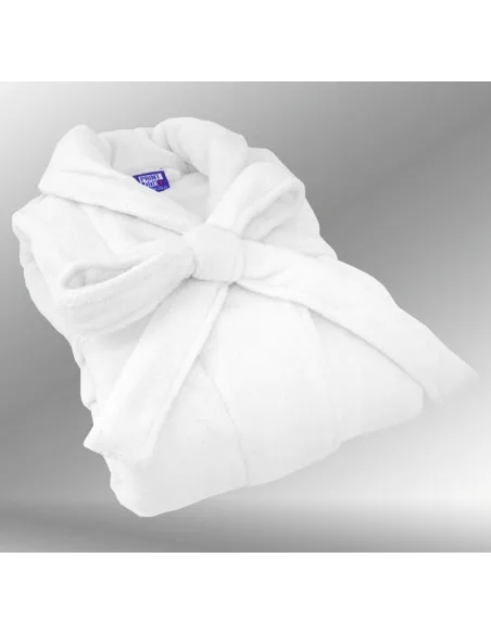 Szlafrok Biały z Haftem Personalizowany z logo dla Firm