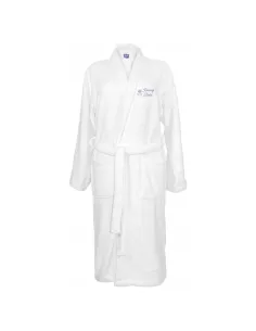 Szlafrok Biały z Haftem Rozmiar Unisex Prezent Babci Twój