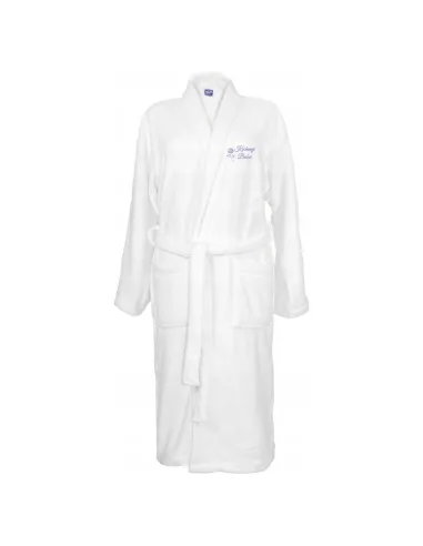 Szlafrok Biały z Haftem Rozmiar Unisex Prezent Babci Twój