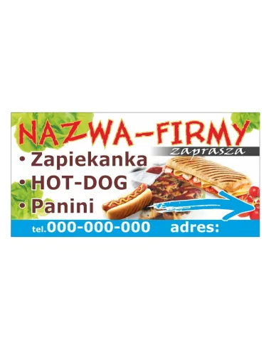 Baner Reklamowy Gotowe Wzory Banerów – Zapiekanka, Hot