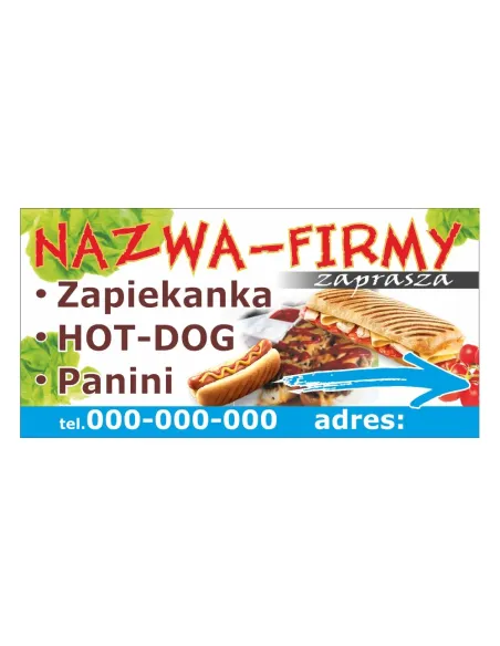Baner Reklamowy Gotowe Wzory Banerów – Zapiekanka, Hot