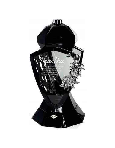 Znicz Lustro Róża Czarny – Dla Dziadka Grawerem Dedykacja