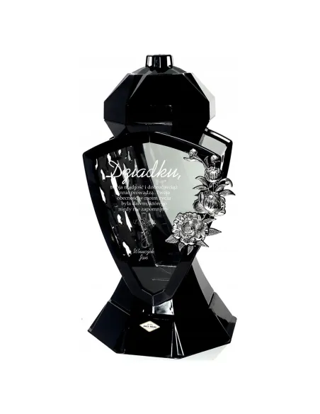 Znicz Lustro Róża Czarny – Dla Dziadka Grawerem Dedykacja