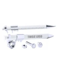 Grawerowany Plastikowy Długopis z Linijką z Twoim logo