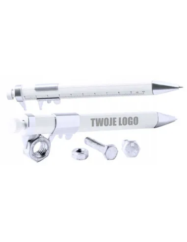 Grawerowany Plastikowy Długopis z Linijką z Twoim logo