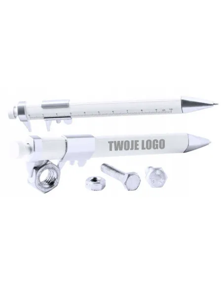 Grawerowany Plastikowy Długopis z Linijką z Twoim logo