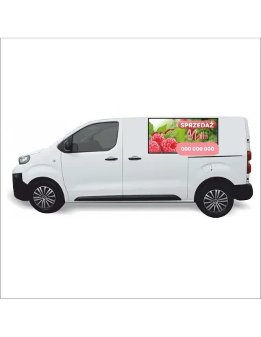 Naklejka Reklama Samochód 0 5 m2 Sprzedaż Malin na Samochód