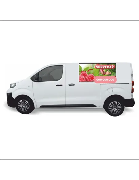 Naklejka Reklama Samochód 0 5 m2 Sprzedaż Malin na Samochód