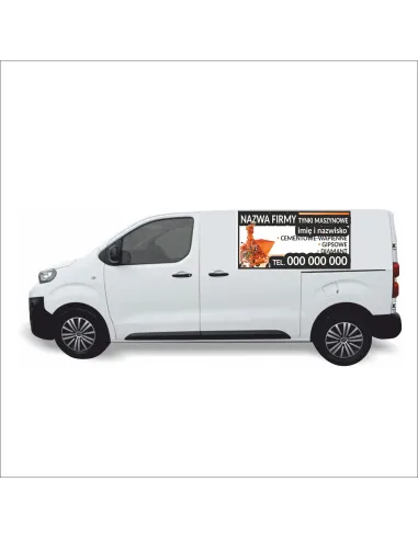 Reklama Naklejka na Samochód 0.5 m2 Tynki Maszynowe
