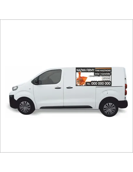 Reklama Naklejka na Samochód 0.5 m2 Tynki Maszynowe