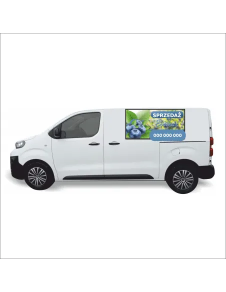 Reklama Naklejka na Samochód 0.5 m2 Sprzedaż Borówki