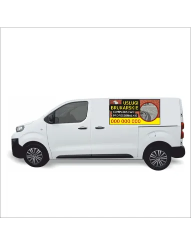 Reklama Naklejka na Samochód 0.5 m2 Usługi Brukarskie