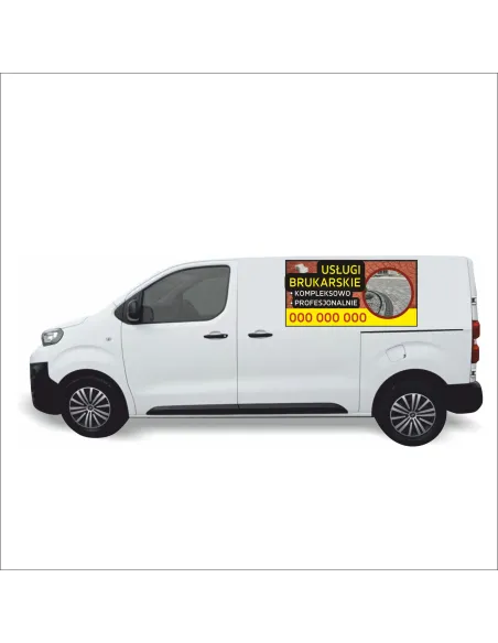Reklama Naklejka na Samochód 0.5 m2 Usługi Brukarskie