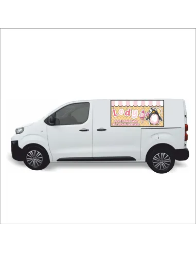 Reklama Naklejka na Samochód 0.5 m2 Lody Personalizowany