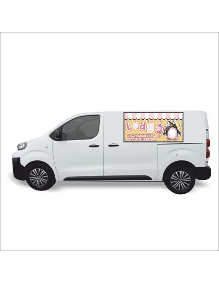 Reklama Naklejka na Samochód 0.5 m2 Lody Personalizowany