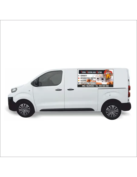 Reklama Naklejka na Samochód 0.5 m2 Firma Budowlana