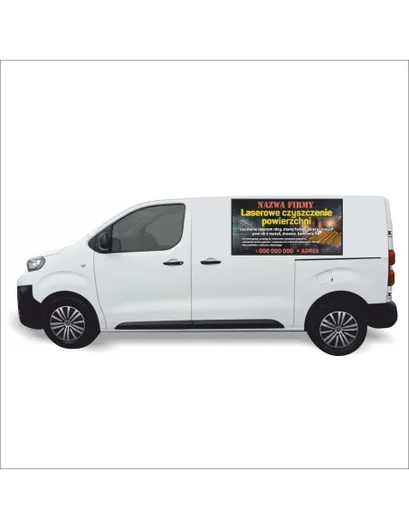 Reklama Naklejka na Samochód 0.5 m2 Laserowe Czyszczenie