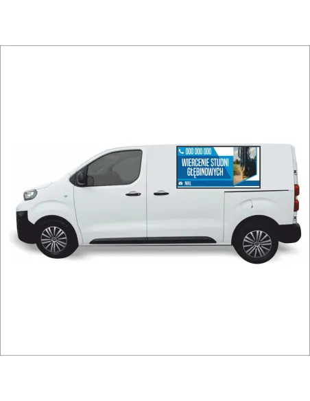 Reklama Naklejka na Samochód 0.5 m2 Wiercenie Studni