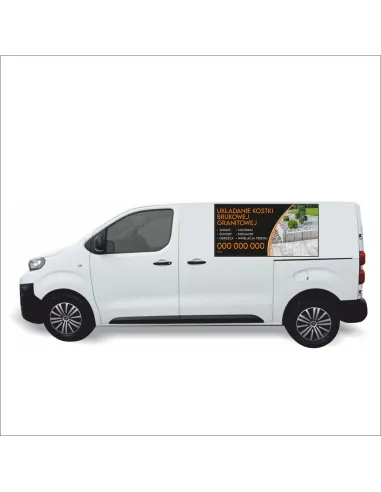 Naklejka Reklama Samochód 0 5 Układanie Kostki Brukowej