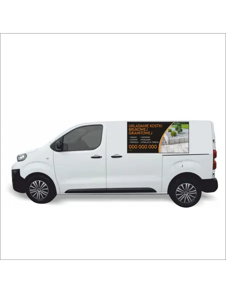 Naklejka Reklama Samochód 0 5 Układanie Kostki Brukowej