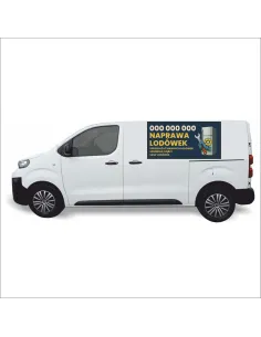 Reklama Naklejka na Samochód 0.5 m2 Naprawa Lodówek