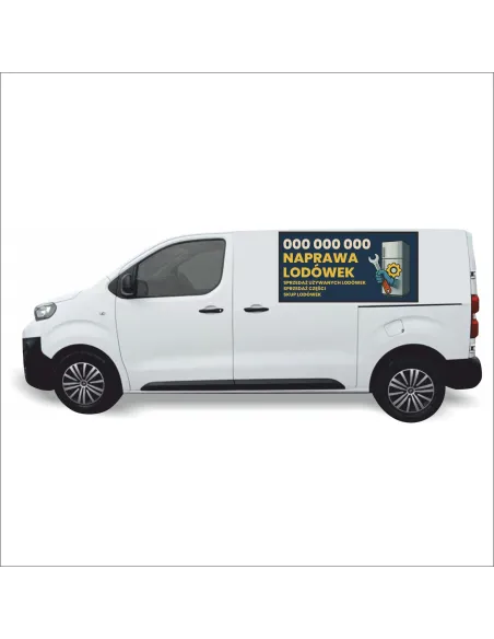Reklama Naklejka na Samochód 0.5 m2 Naprawa Lodówek