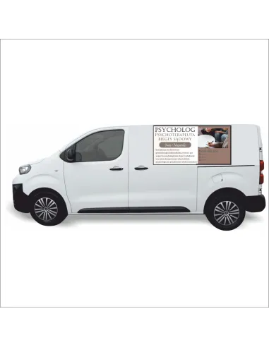 Reklama Naklejka na Samochód 0.5 m2 Psycholog dla Firm