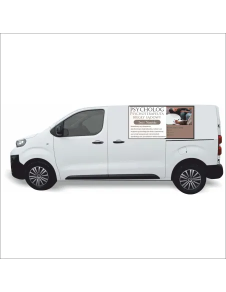 Reklama Naklejka na Samochód 0.5 m2 Psycholog dla Firm