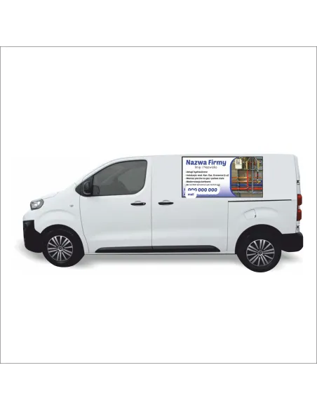 Reklama Naklejka na Samochód 0.5 m2 Usługi Hydrauliczne