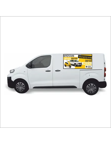 Reklama Naklejka na Samochód 0.5 m2 Wypożyczalnia dla Firm