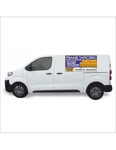 Reklama Naklejka na Samochód 0.5 m2 Pranie Tapicerki