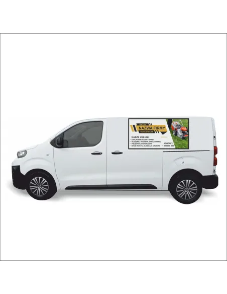 Reklama Naklejka na Samochód 0.5 m2 Usługi Ogrodnicze