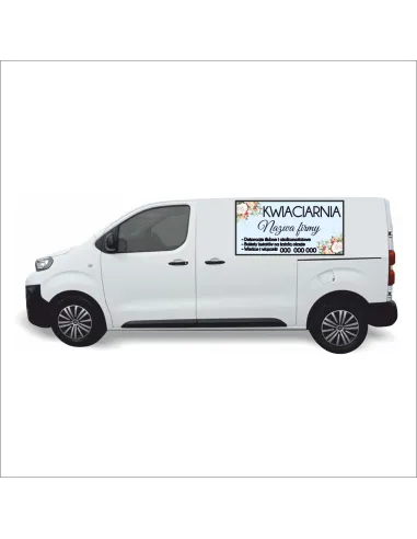 Reklama Naklejka na Samochód 0.5 m2 Lokal Kwieciarnia